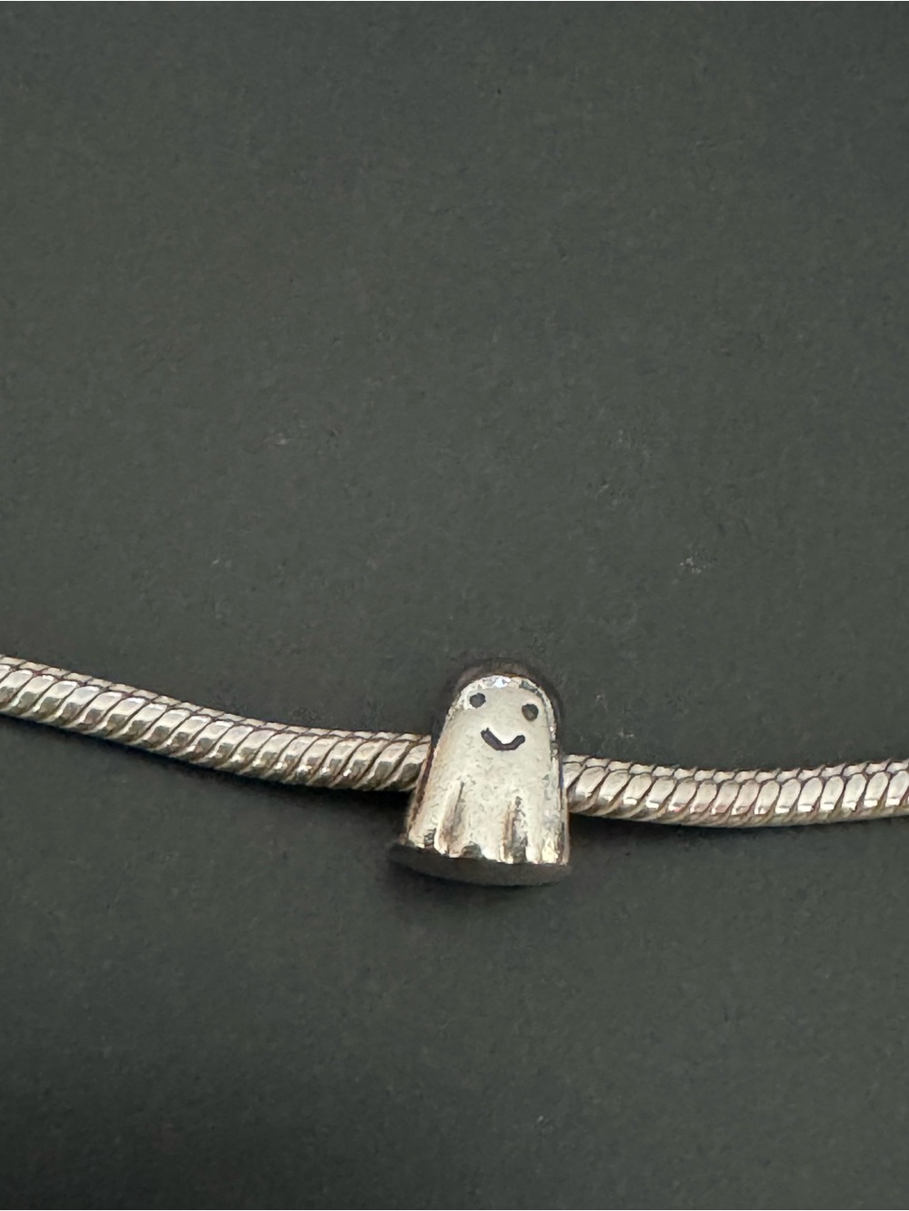 Pandora Retired 925 Sterling Silver “Halloween Ghost” Bead Charm